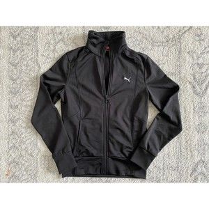 Puma Small Full Zip‎ Up Black Adult Size Small Sweatshirt Jacket Sport Lifestyle